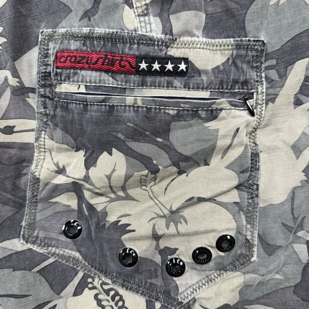 Vintage Crazy Shirts Men's Boardshorts Size 36 Tropical Camo Swim Trunks